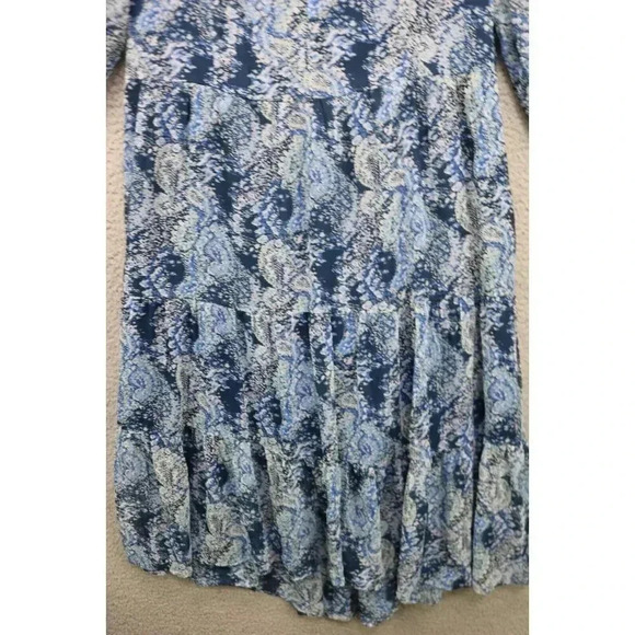 Joie Chiffon Tiered Maxi Dress-Size XL-Long Balloon Sleeves-Boho - Picture 3 of 8